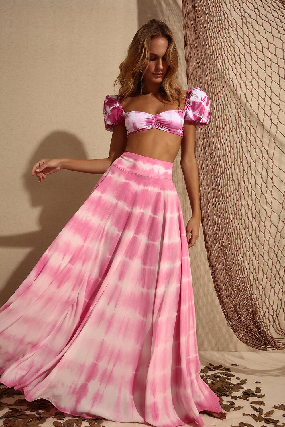 pink tie dye skirt - cover up - gapaz - bikiniland