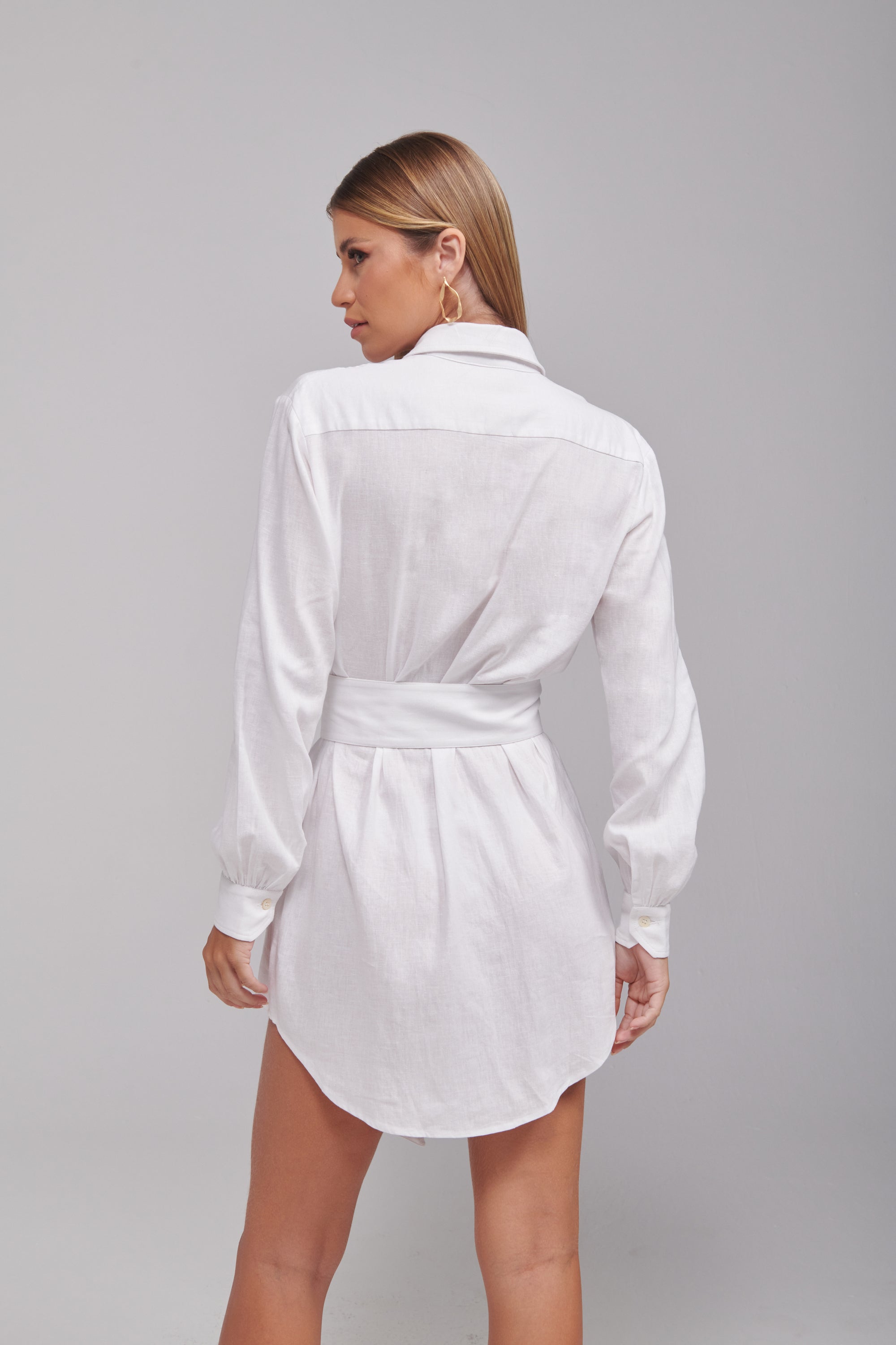 White Linen Shirt Cover Up - Inti - COVER UP - INTI