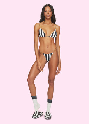 Stripes & Chains Black and White Bikini Set Lua Lua