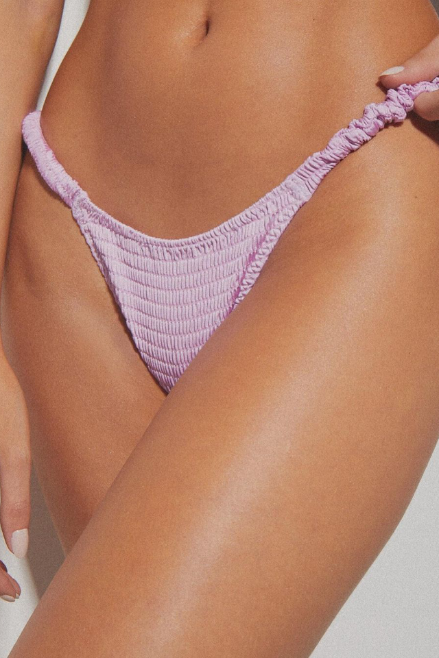 Lilac Scrunch Bandeau Bikini Top - HYPE BEACHWEAR