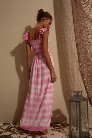 pink tie dye smocked dress - cover up - gapaz - bikiniland
