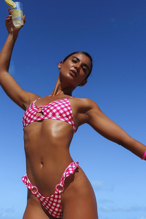 Eliza Gingham Bikini Top HYPE BEACHWEAR Bikini Land bikiniland