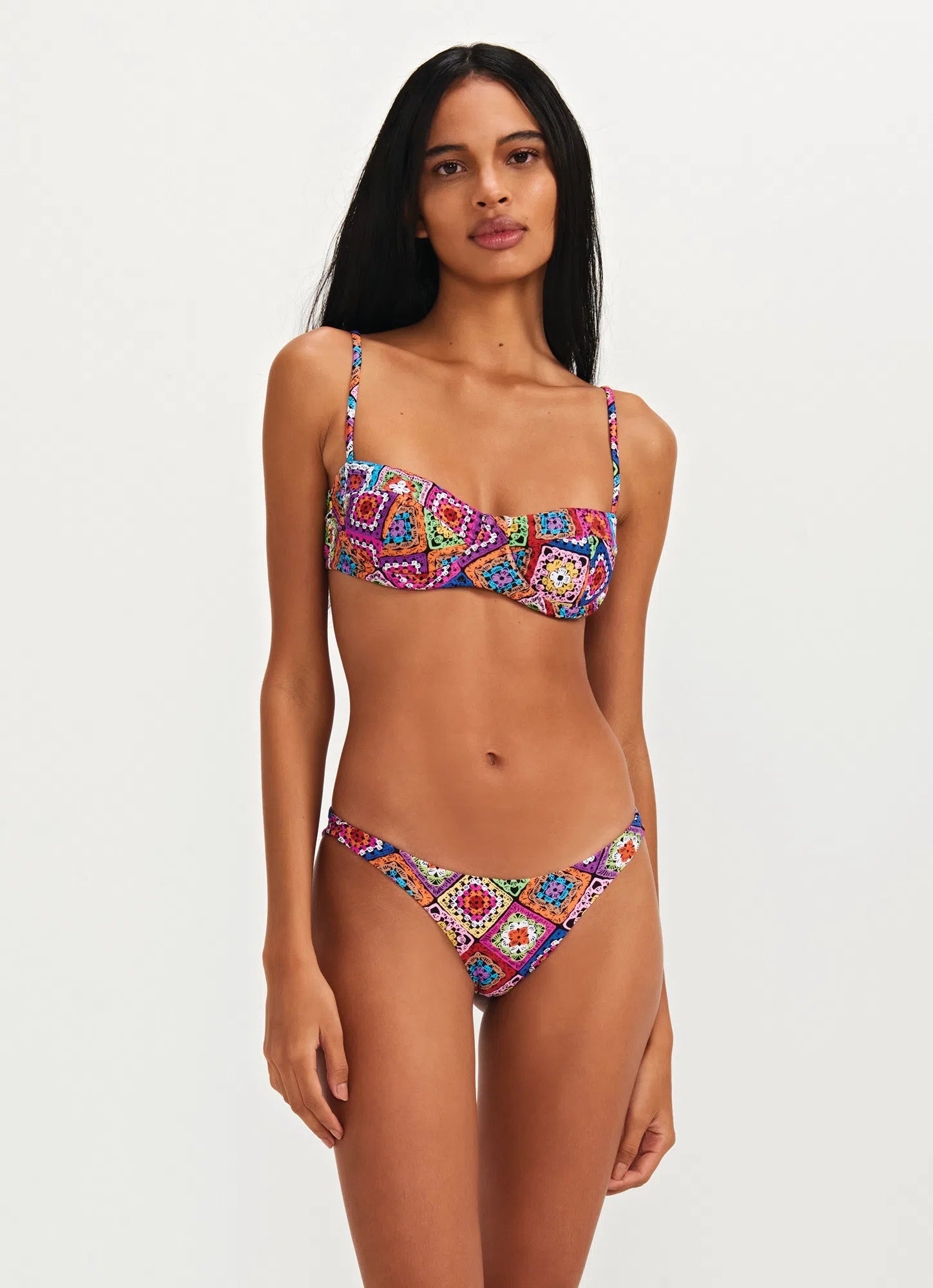 Granny Knit Half Cup Bikini Top Triya