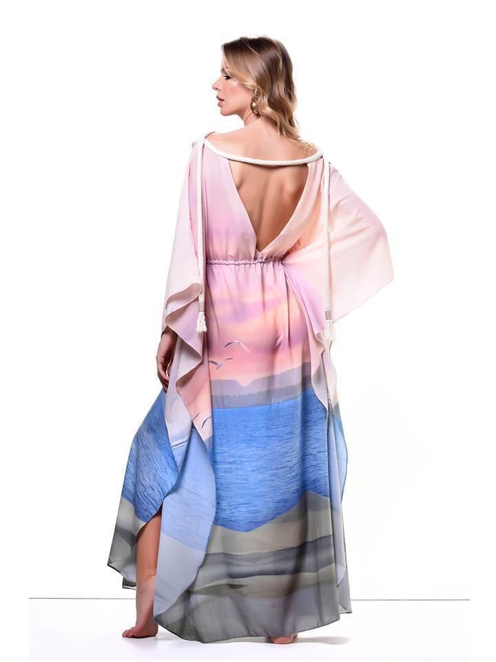 Beach Print Kaftan - Karla Vivian - bikiniland