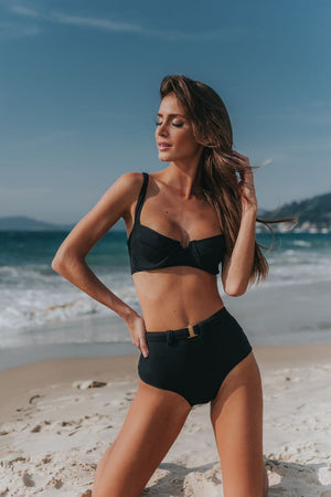 Black Bustier Bikini Top - HY BRASIL - bikiniland