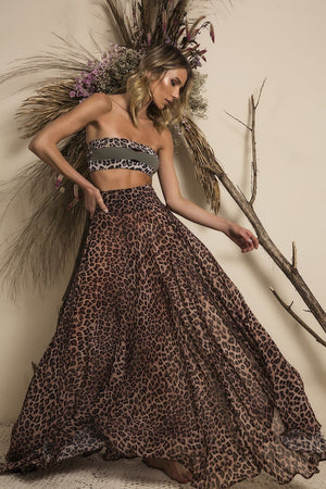 Leopard Print Skirt - Gapaz - bikiniland