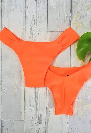 Neon Orange Hipster Bikini Bottoms - Banka Panka - bikiniland