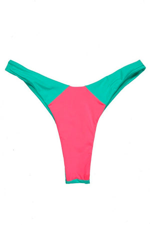 Neon Pink & Turquoise Bikini Bottoms - Madallola