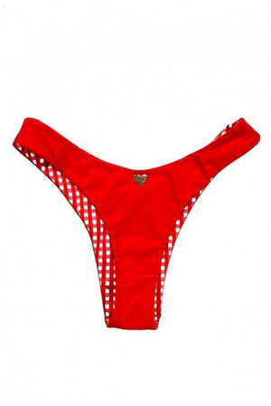Red Gingham Bikini Bottoms - Madallola