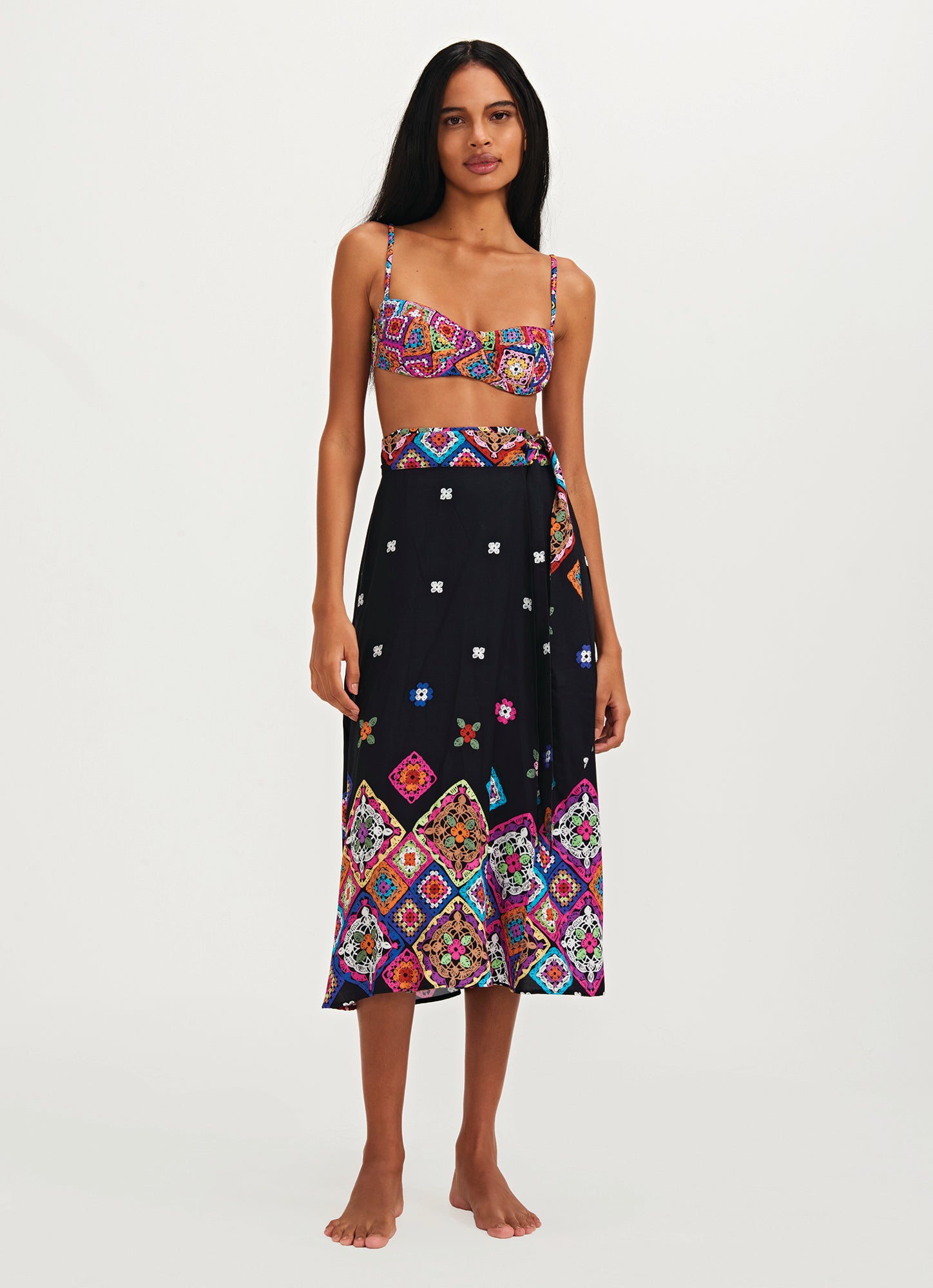 Granny Knit Mid Skirt Triya