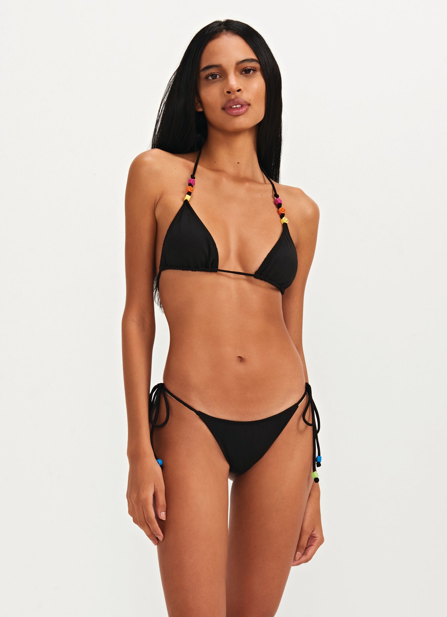 Smiley Black Triangle Bikini Top Triya