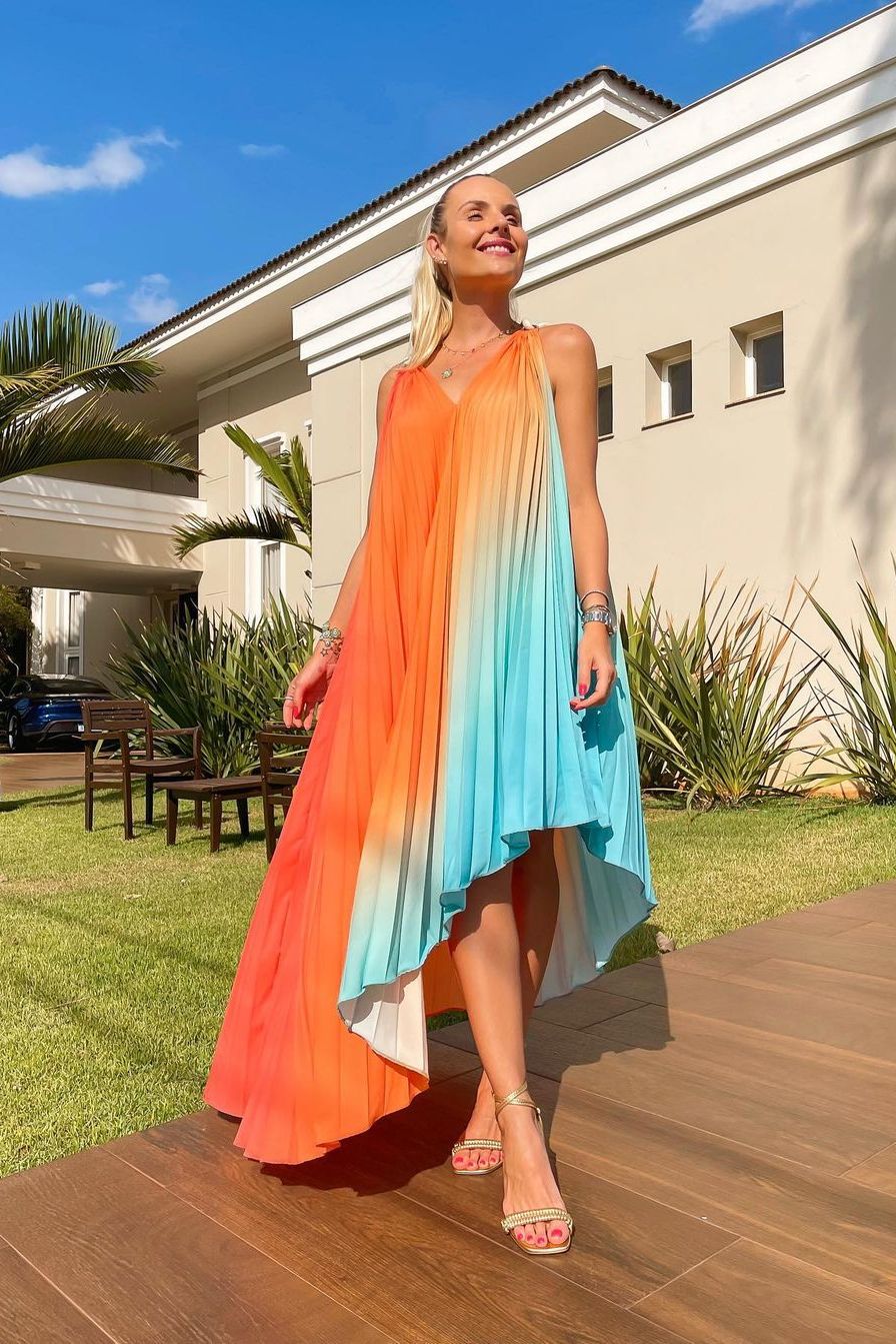 Pleated Ombre Dress - Karla Vivian - COVER UP - KARLA VIVIAN